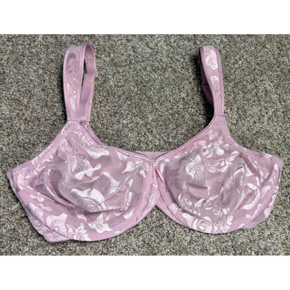 Wacoal Awareness Underwire Bra Women 36D Pink Floral Jacquard 85567